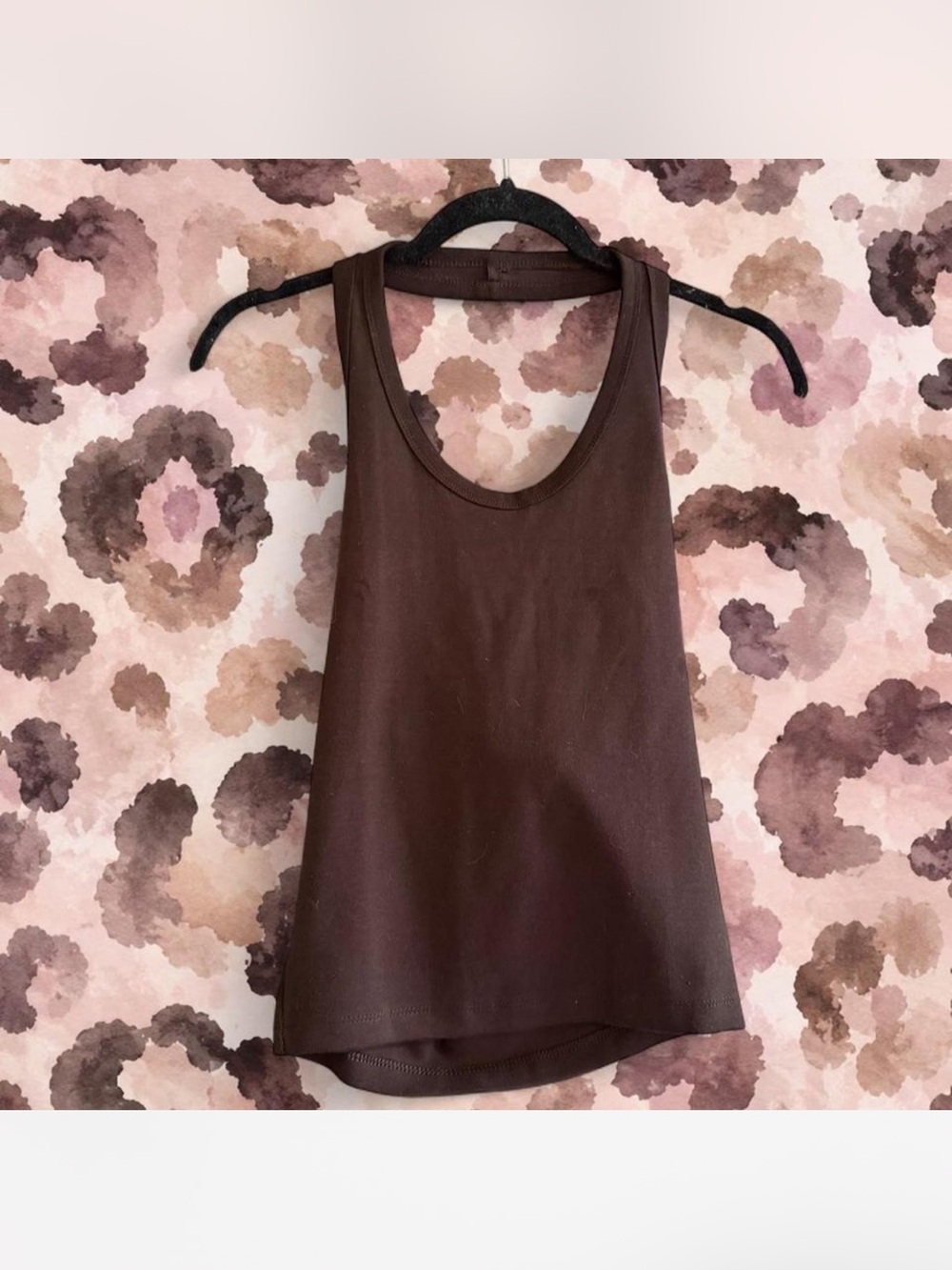 H&M Brown Scoop Neck Halter Tank Top